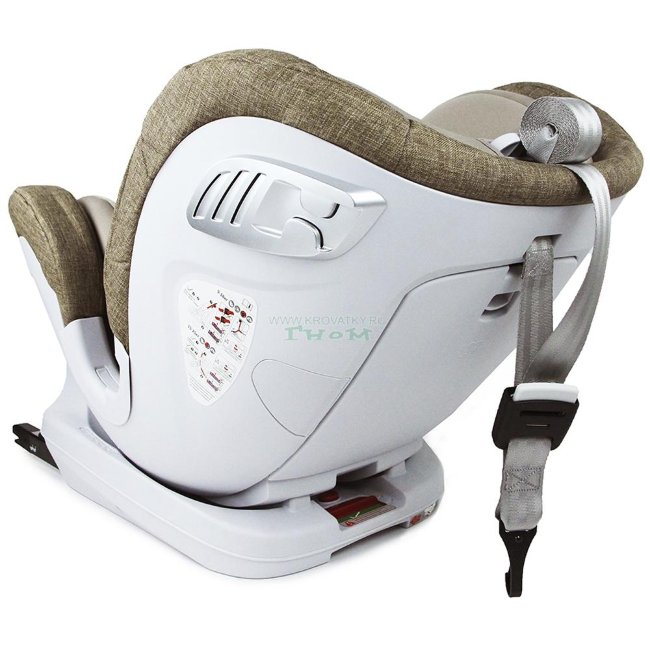 Автокресло "TOREGO" DRIVE JM05  (от 0 до 25 кг с системой ISOFIX) съемная база Коричневый/Лён