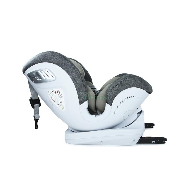 Автокресло "TOREGO" DRIVE JM05  (от 0 до 25 кг с системой ISOFIX) съемная база Серый/Лен